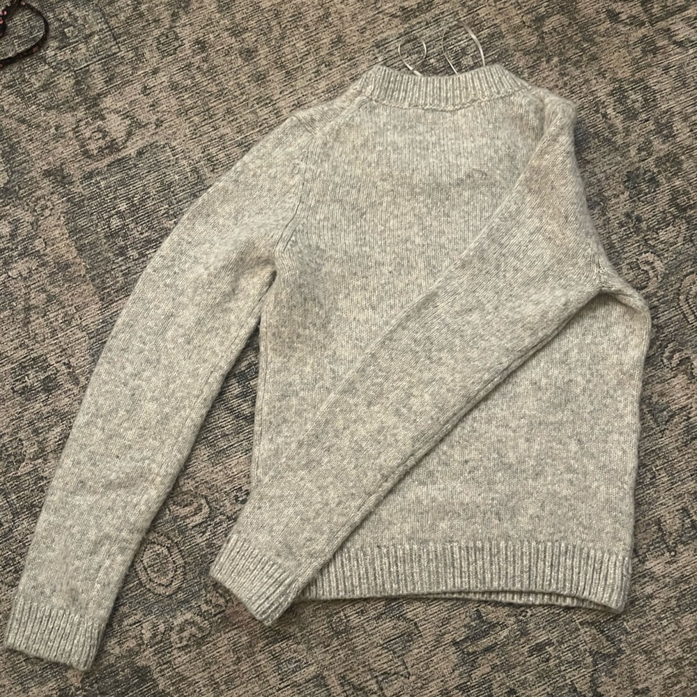 Zara Light Gray Women's Turtleneck Sweater